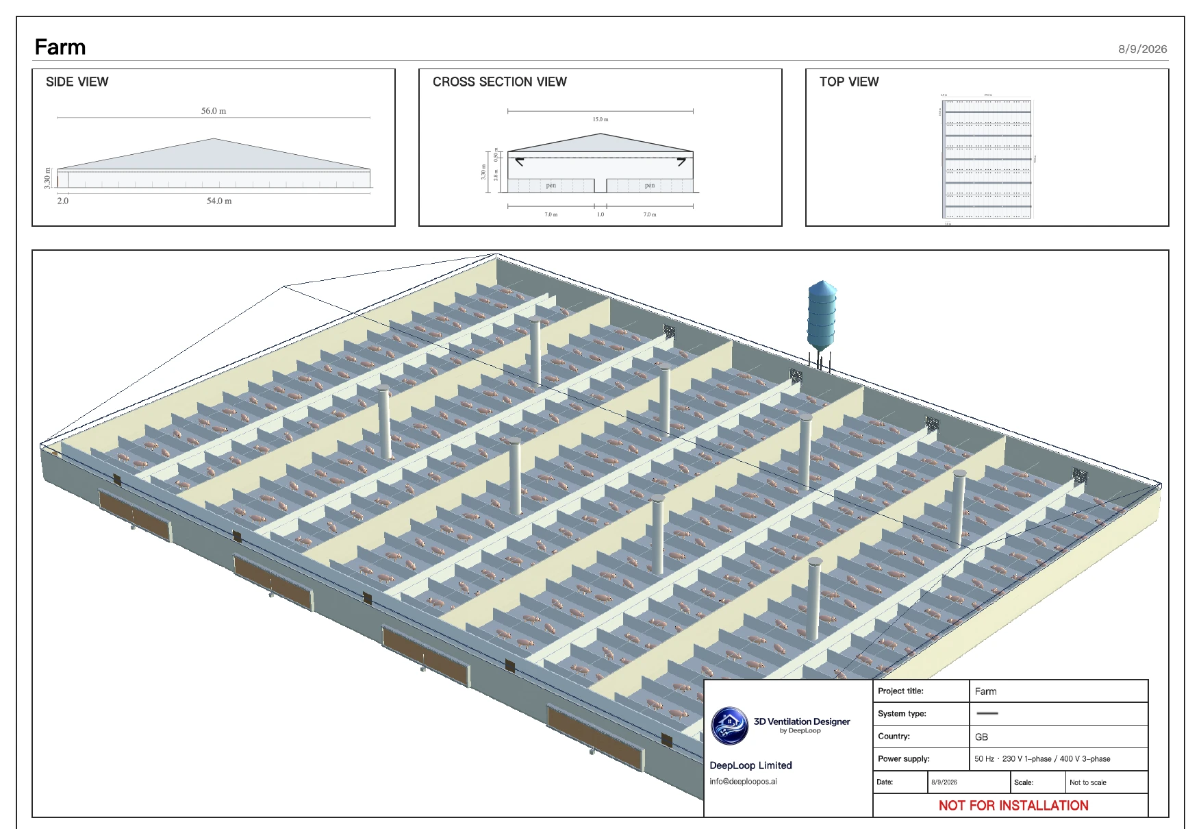 Glista da material ed export PDF